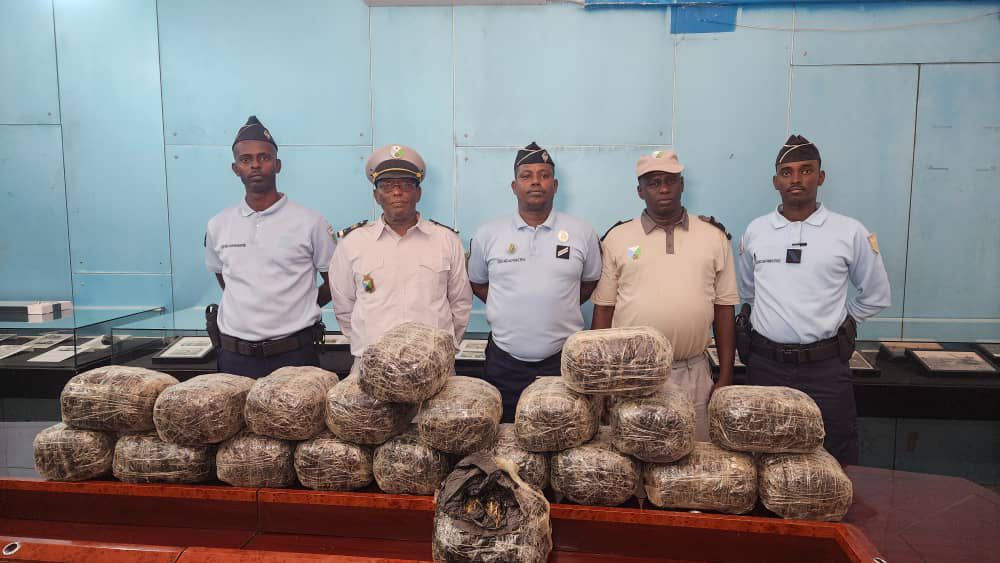 Près de 30 kg de cannabis, d’une valeur de 774 millions FD, saisis par les douaniers d’Ali-Sabieh